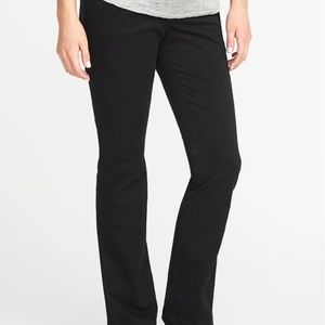 Black full panel maternity pants